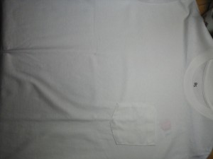 The white shirt before tit sank into the bucket / バケツに沈む前の白いシャツ
