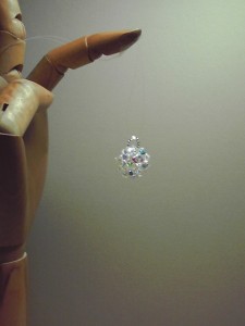 I hung the ball from a model hand, like this ---