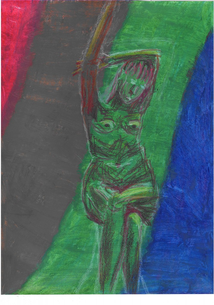 20 minutes of pain in oil pastel ---