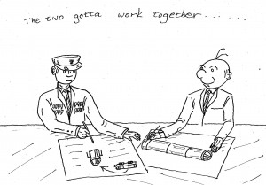 The two must work together ---